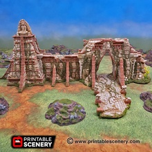 ruined walls eden - printable scenery airplane Scenary 3d suitable fantasy sci-fi tabletop role-playing games age sigmar warhammer 40k 3d print model - Mito3D