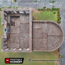 rustic wooden floor - printable scenery airplane Scenary pack tiles clipped together clorehaven city building designed schist tudor walls set compatible openlock products download rampage base free latest version clip assemble buildings assembly guides 3d print model - Mito3D