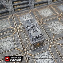 sarcophagus - printable scenery airplane Scenary set features lids wizard dwarven reliefs tombs scatter version s-tile compatible floor e-tile style crypt floors risers download rampage base pack free latest openlock clip 3d print model - Mito3D
