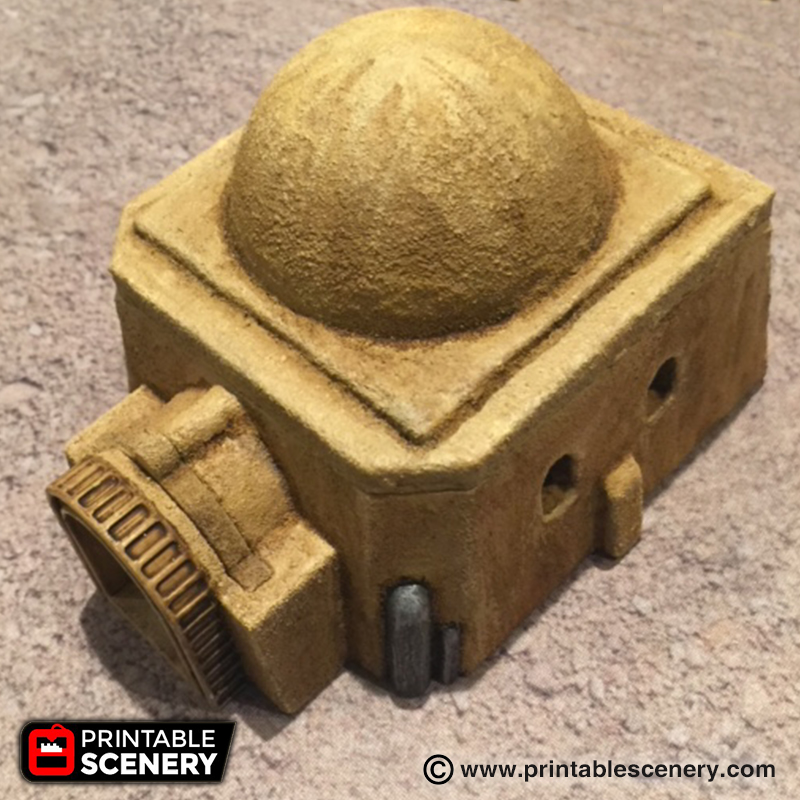 sci-fi gratuito adobe cabana de avião Cena ficção científica construção pode ser usado mesa escaramuça wargaming jogos rpg ideal em miniatura a colocação do telhado, portas amovíveis 3D print model - Mito3D