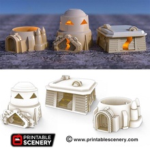 sci-fi settlement ii add-on - printable scenery 3d print model - Mito3D