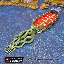 scourge stalker - printable scenery airplane Scenary ship suited fantasy rpg pirate skirmish tabletop games alternate version flyer also included small print 3d print model - Mito3D