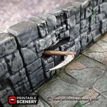 scythe heavy wall trap - printable scenery airplane Scenary stone texture compatible rampage walls features working hinge video explaining hinges notes below download base pack free latest version openlock clip 3d print model - Mito3D