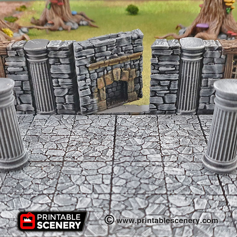 secreto muro esquisto imprimible paisaje avión Paisaje paredes conjunto múltiples puertas secretas estilo compatible openlock productos descargar rampage paquete base gratuita versión clip 3D print model - Mito3D