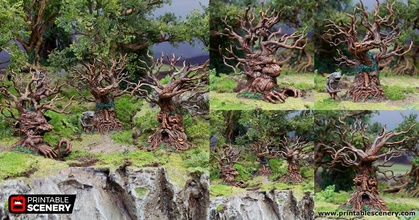 empfindungsfähig Bäume Hagedorn hohl druckbar Landschaft 3d print model - Mito3D