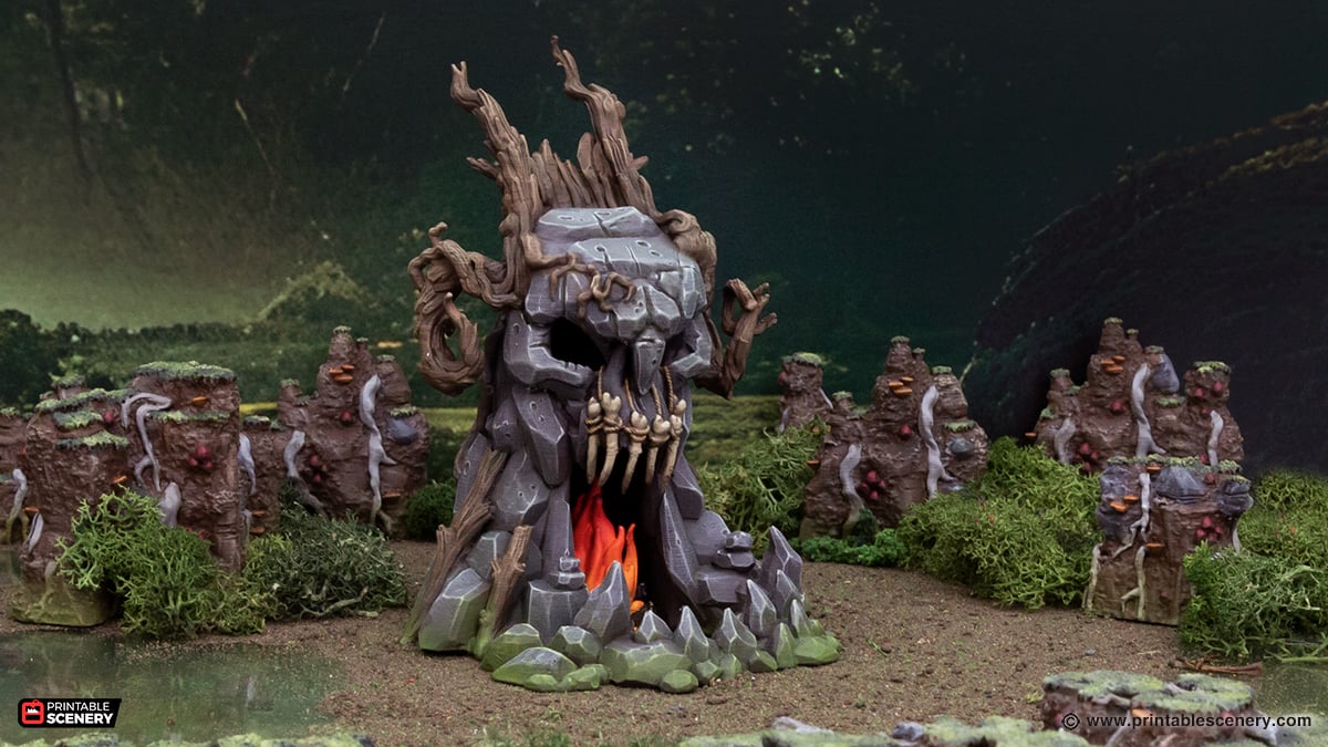 shrine swamp beast stl file 3D print model - Mito3D