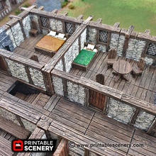simple furniture - printable scenery airplane Scenary set pieces including tables chairs benches beds populating scenes taverns houses dungeons tabletop skirmish role-playing games designed print fdm printers 01 resolution 3d print model - Mito3D