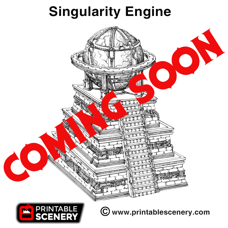 singularity engine - printable scenery airplane Scenary coming soon product stretch goal new eden pledge brave new worlds kickstarter 3D print model - Mito3D