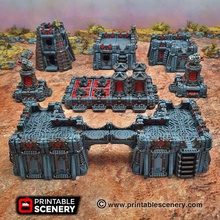 sithic outpost - printable scenery airplane Scenary 3d set modular sci-fi create barracks command centers fortified outposts games warhammer 40k star wars legion 3d print model - Mito3D