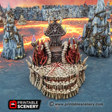 skull throne - printable scenery airplane Scenary fantasy-styled terrain piece can used roleplaying table-top war games prints without supports 3d print model - Mito3D