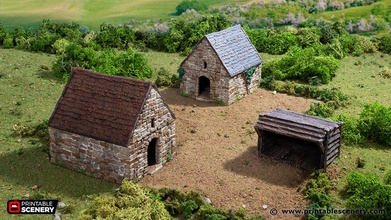 small rustic barns stl file 3d print model - Mito3D