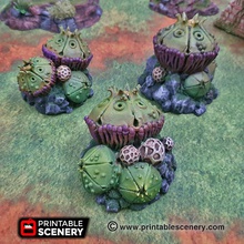 spore spitters - printable scenery airplane Scenary 3d alien plants blocking terrain objectives tabletop skirmish role-playing games 3d print model - Mito3D