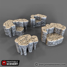 stackable rocks airplane Scenary these 'stackable rocks' all set same height so can arranged various ways create 'rocks' sizes 3d print model - Mito3D