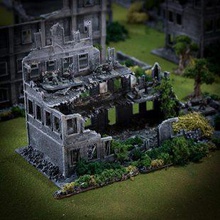 stalingrad ruins c - 15mm airplane Scenary pack pre-configured set they designed printed multiple sections shown below notes section fit ruin sets 20 b d e f scale games such flames war however can re-scaled 28mm used like bolt action 3d print model - Mito3D
