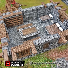 sturdy furniture - printable scenery airplane Scenary set pieces assemble freestanding shelves tables bench chairs solid chair plain fur covered beds designed clorehaven city product building tiles populating scenes mansions castles libraries tabletop skirmish role-playing games print fdm printers 01 resolution 3d print model - Mito3D