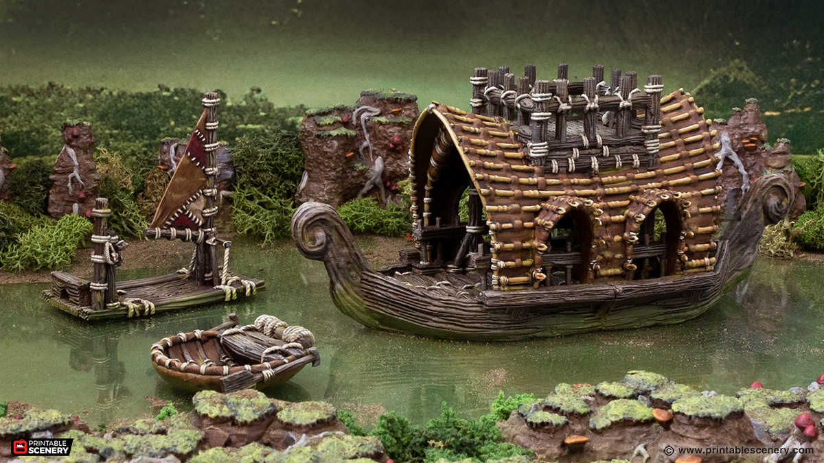 swamp boats stl 3D print model - Mito3D