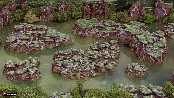 swamp grotto floors stl file swamp grotto floors stl file  3d print model - Mito3D