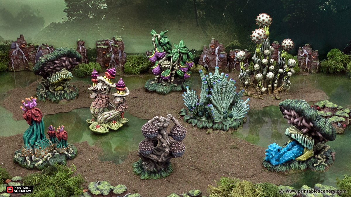 pântano plantas stl 3D print model - Mito3D