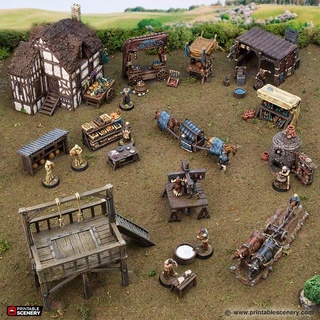 traders country fair bundle 3d print model - Mito3D