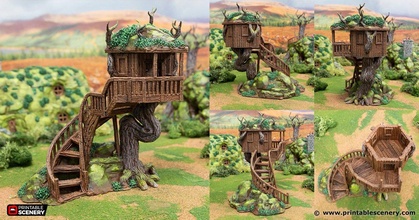 tree house - printable scenery tree house - printable scenery