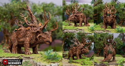treeceratops - hagglethorn hollow printable scenery 3d print model - Mito3D