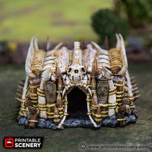 tribal house airplane Scenary well fortified home defensive positions can taken atop roof two part print interior details fit snugly over main body there options smaller printers 3d print model - Mito3D