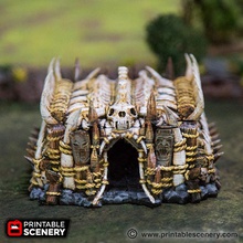 house tribal avião Cena bem fortificada casa posições defensivas podem tomadas em cima do telhado parte dois imprimir detalhes interior caber confortavelmente sobre corpo principal, há opções de menor impressoras 3d print model - Mito3D