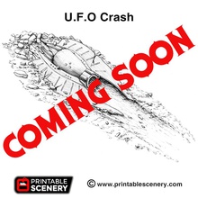 ufo crash - printable scenery airplane Scenary coming soon product stretch goal wasteworld pledge brave new worlds kickstarter 3d print model - Mito3D