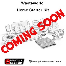 wasteworld home starter kit - printable scenery airplane Scenary coming soon product stretch goal pledge brave new worlds kickstarter 3d print model - Mito3D
