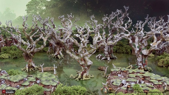 wildwachsender Wald Bäume stl Datei 3d print model - Mito3D