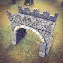 winterdale gatehouse airplane Scenary compatible citadel towers walls pieces print without supports also included options smaller buildings designed glued placed together 3d print model - Mito3D