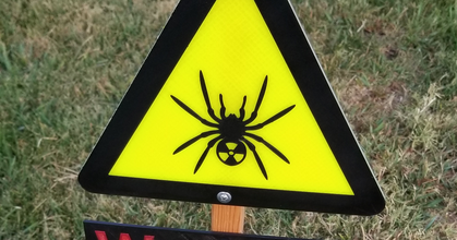 radioactive spiders warning sign halloween prusaprinters radioactive spiders warning sign halloween prusaprinters