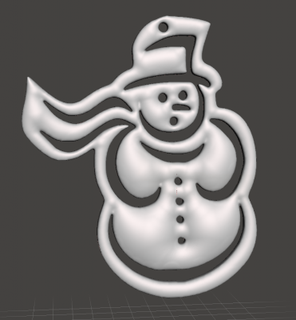 christmas tree hanger - snowman redpah 3d print model - Mito3D