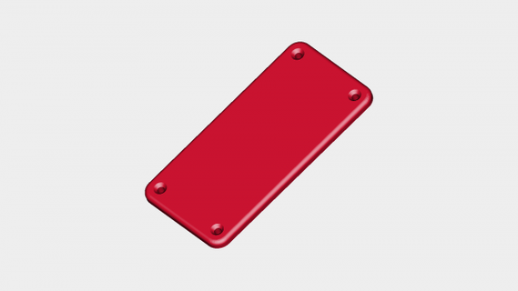 progetto scatola 100x50x25mm rossa 3d print model - Mito3D