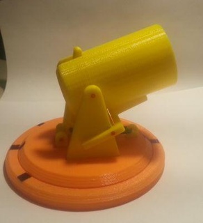 ping pong scrivania cannone rossa 3d print model - Mito3D