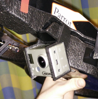 ar drone gopro telecamera montare rossa 3d print model - Mito3D
