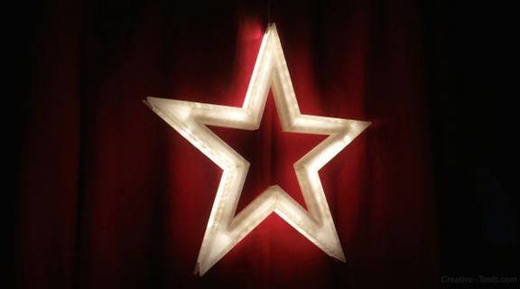 vega led lit Natale stella rossa 3d print model - Mito3D
