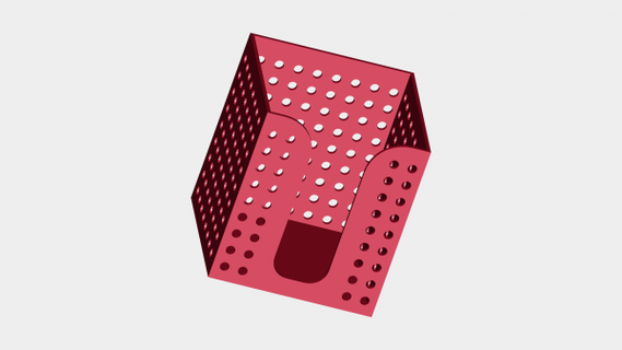 scatola carte rossa 3d print model - Mito3D