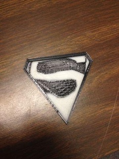 Superman emblème deven redpah 3d print model - Mito3D
