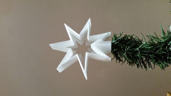 christmas tree star topper redpah 3d print model - Mito3D