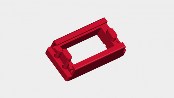 lineare servo corno rossa 3d print model - Mito3D