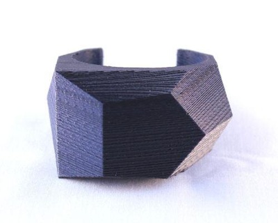 faceted cuff bracelet redpah 3d print model - Mito3D