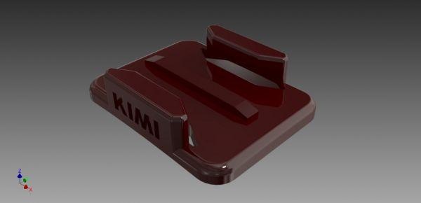 curva montare gopro eroe 3+ sj4000 rossa 3d print model - Mito3D