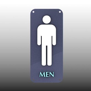 tuvalet işaret erkekler redpah 3d print model - Mito3D