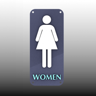 toilet sign women redpah 3d print model - Mito3D