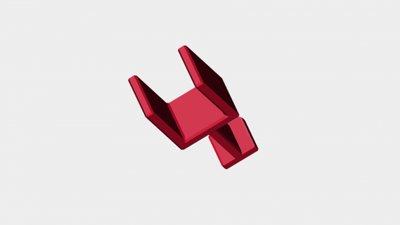 cuffia titolare supporto rossa 3d print model - Mito3D