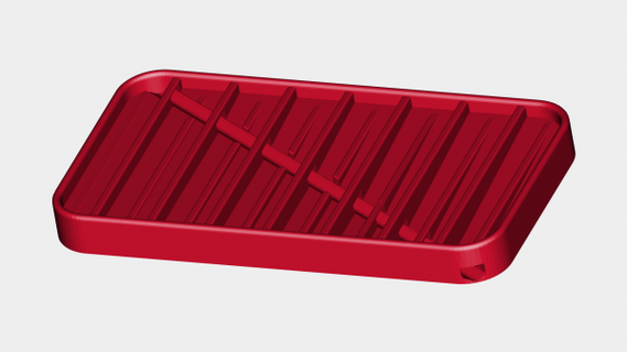 acqua drenante sapone titolare supporto rossa 3d print model - Mito3D