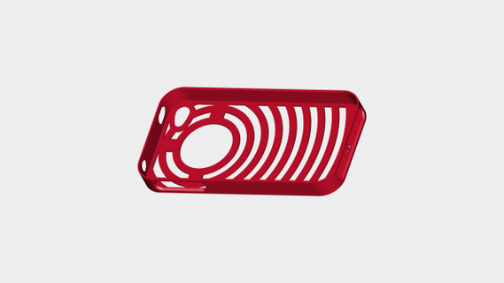 i phone 4s copertina guaina rossa 3d print model - Mito3D
