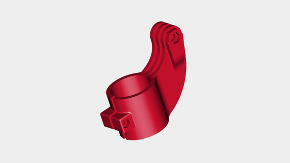 bicicletta supporto gopro rossa 3d print model - Mito3D
