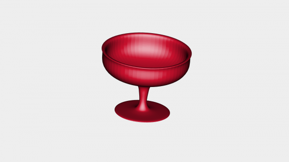 semplice tazza rossa 3d print model - Mito3D